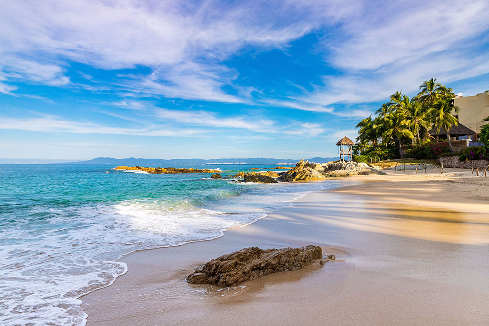 View of a magnificent Caribbean beach.